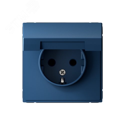 ARTGALLERY розетка с заземл. со шторк. с крышкой, 16А, IP20, механизм, аквамарин - фото 1