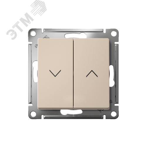 ATLASDESIGN 2-клавишный ВЫКЛЮЧАТЕЛЬ ЖАЛЮЗИ, 10А, мех., ПЕСОЧНЫЙ - фото 2
