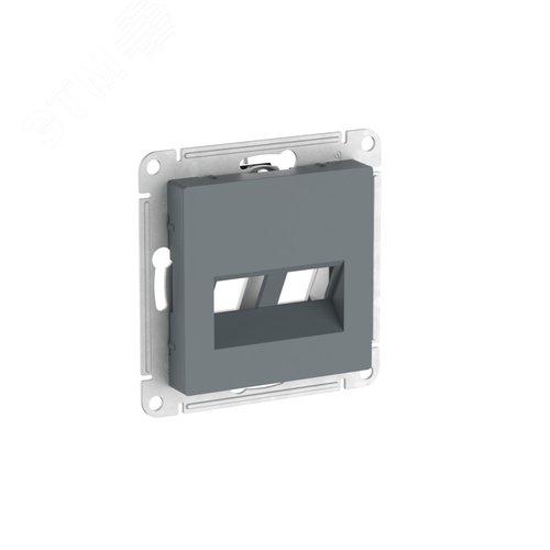 ATLASDESIGN НАКЛАДКА двойная для информационных функций типа Keystone, БАЗАЛЬТ - фото 1