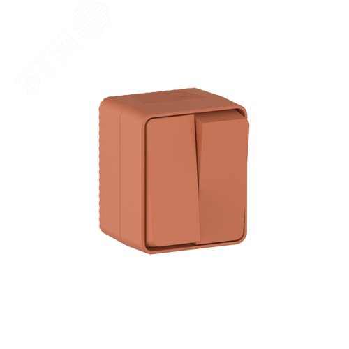 AtlasDesign PROFI IP54 О/У 2-клавишный ВЫКЛЮЧАТЕЛЬ 10 АХ, ТЕРРАКОТОВЫЙ - фото 2