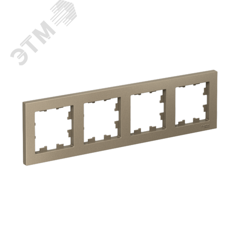 Рамка четырехпостовая ATLASDESIGN универсальная шампань - фото 1