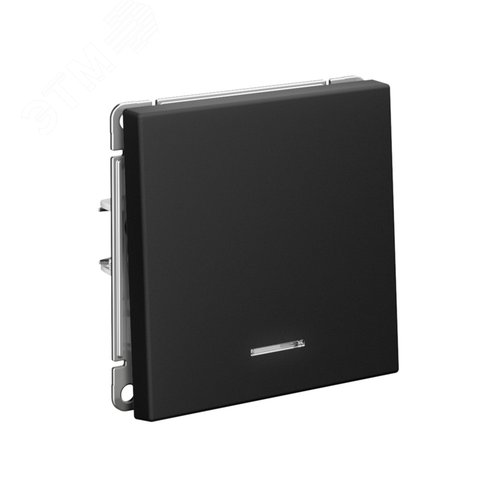 ARTGALLERY 1-клавишный ВЫКЛЮЧАТЕЛЬ с подсветкой, 10АХ, механизм, быстрозажимные клеммы, КАРБОН - фото 4