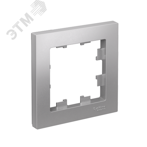 Рамка однопостовая ATLASDESIGN алюминий - фото 1