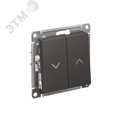 ATLASDESIGN 1-клавишный выключатель 2-полюсный, 10А, мех., базальт - фото 1