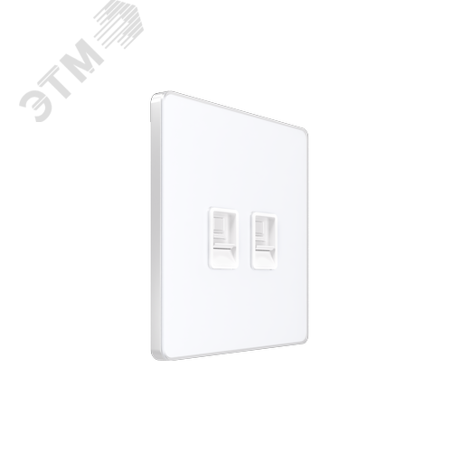 Изображение товара Розетка информационная С/У RJ-45 кат.5e 2-я, Арктический лед , Systeme Infinity (шт)