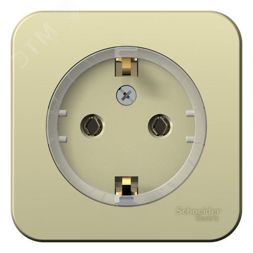 Розетка открытой установки BLANCA с заземлением без шторок, (компакт), с изолирующей пластиной, 16А, 250В, бежевый - фото 3