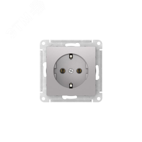 ATLASDESIGN РОЗЕТКА с заземлением, 16А, быстрозажимные клеммы, АЛЮМИНИЙ - фото 4