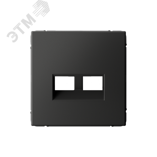 ARTGALLERY НАКЛАДКА двойная для информационных функций типа Keystone, БАЗАЛЬТ - фото 1