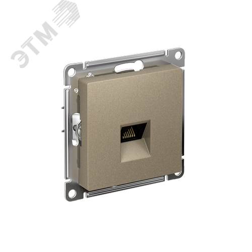 Изображение товара Розетка ATLASDESIGN компьютерная RJ45 механизм шампань (шт)