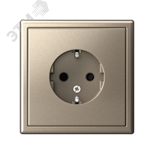 ARTGALLERY розетка с заземлением со шторками, 16А, механизм, шампань - фото 5