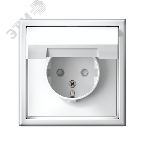 ARTGALLERY розетка с заземл. со шторк. с крышкой, 16А, IP20, механизм, белый - фото 5