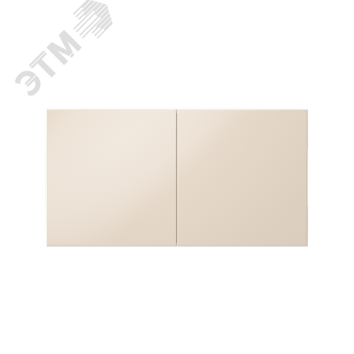 Розетка ATLASDESIGN двойная с заземлением со шторками сдвижная крышка 16А в сборе бежевый - фото 2