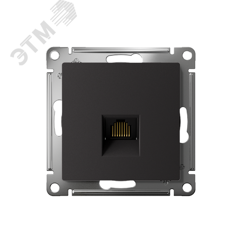 ATLASDESIGN РОЗЕТКА компьютерная RJ45, кат. 6A, механизм, КАРБОН - фото 2