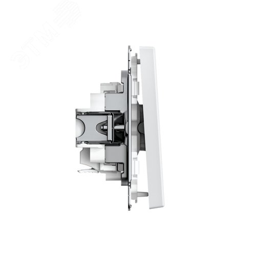 ARTGALLERY 1-клавишный ВЫКЛЮЧАТЕЛЬ КНОПОЧНЫЙ, механизм, быстрозажимные клеммы, БЕЛЫЙ - фото 3