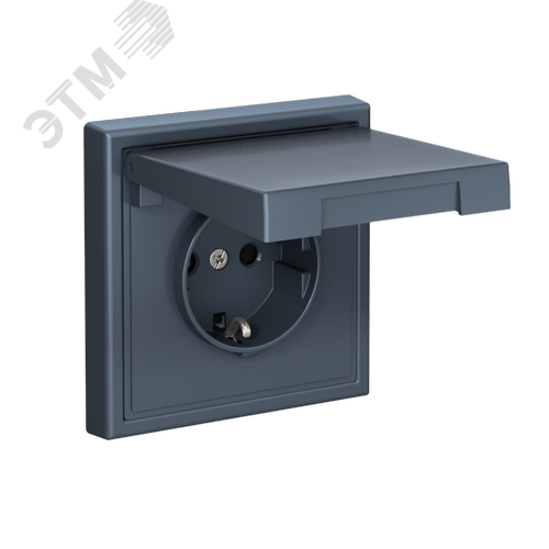 ARTGALLERY РОЗЕТКА с заземл. со шторк. с крышк., 16А, IP20,  механизм, быстрозажимные клеммы, грифель - фото 4