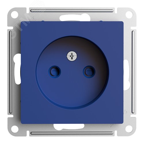 ATLASDESIGN РОЗЕТКА без заземления со шторками, 16А, механизм, АКВАМАРИН - фото 2