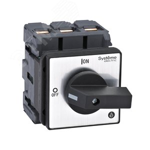 Изображение товара ВЫКЛЮЧАТЕЛЬ-РАЗЪЕДИНИТЕЛЬ 3P 80A С ЧЁРНОЙ РУКОЯТКОЙ НА ДВЕРЦУ 4 ВИНТАМИ (шт)