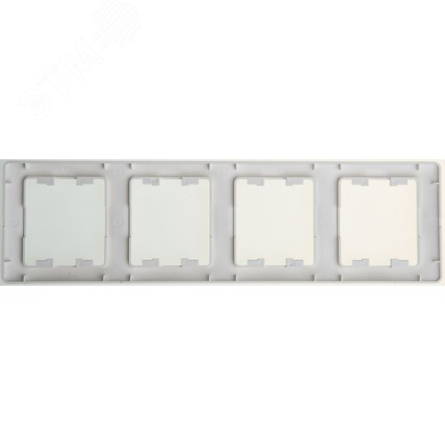 GLOSSA Рамка 4 поста вертикальная перламутр - фото 4