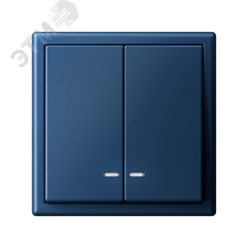 ARTGALLERY 2-клавишный выключатель с подсветкой, сх.5а, 10АХ, механизм, аквамарин - фото 5