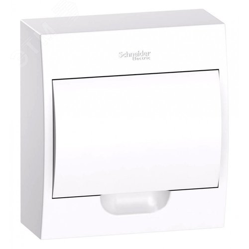 Щит распределительный навесной белый City9 (ЩРн-П-8) дверь белая на 8 модулей IP40 - фото 3