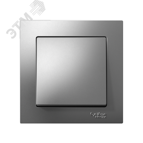 ATLASDESIGN 1-клавишный ВЫКЛЮЧАТЕЛЬ, сх.1, 10АХ, в сборе, быстрозажимные клеммы, СТАЛЬ - фото 2