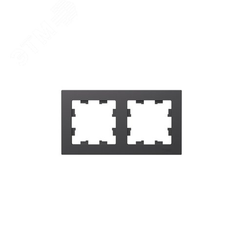 ATLASDESIGN 2-постовая РАМКА, универсальная, БАЗАЛЬТ - фото 2