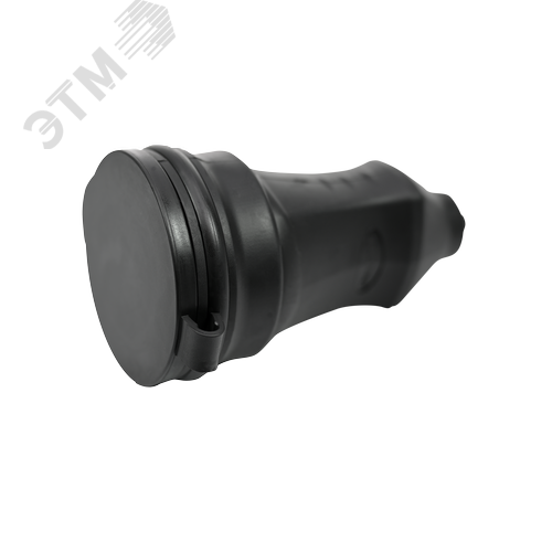 Розетка 2К+З кабельная каучуковая 16А/250В IP44 Чёрная MultiSet - фото 3