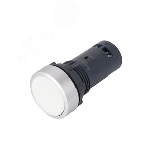 Изображение товара Кнопка SB7 моноблочная 22мм белая с возвратом, металл, 1НО, IP65 (шт)