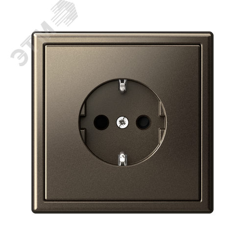 ARTGALLERY РОЗЕТКА с заземлением со шторками, 16А, механизм, быстрозажимные клеммы, мокко - фото 5