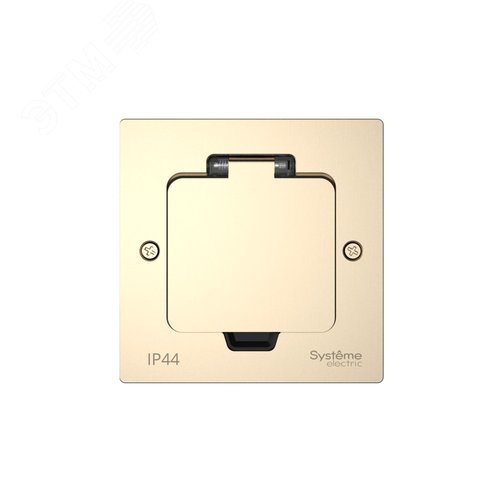 Лючок MultiDeS на 2 модуля IP44 с монтажной коробкой для стены фальшпола стола НИКЕЛЬ тип MDK20 - фото 2