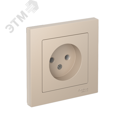 Изображение товара ATLASDESIGN РОЗЕТКА без заземления, 16А, в сборе, ПЕСОЧНЫЙ (шт)