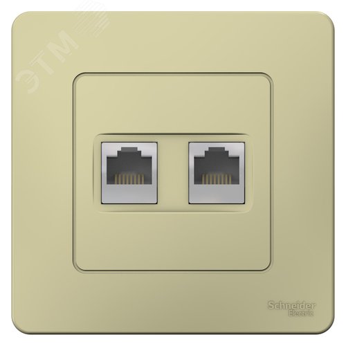 BLANCA С/У РОЗЕТКА двойная компьютерная RJ45, кат.5E, БЕЖЕВЫЙ - фото 3