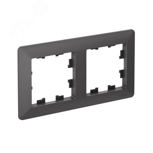 ATLASDESIGN AIR 2-постовая РАМКА, БАЗАЛЬТ/дымчатый черный - фото 2