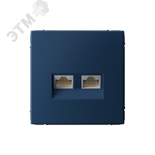 Изображение товара ARTGALLERY РОЗЕТКА двойная компьютерная RJ45+RJ45, кат. 5е, механизм, АКВАМАРИН (шт)