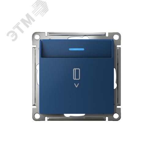 ATLASDESIGN ВЫКЛЮЧАТЕЛЬ карточный с подсветкой, 10А, без задержки отключения, механизм, АКВАМАРИН - фото 1