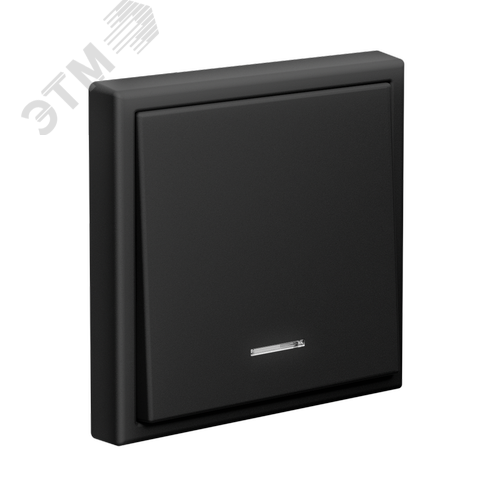 ARTGALLERY 1-клавишный выключатель с подсветкой, сх.1а, 10АХ, механизм, карбон - фото 5