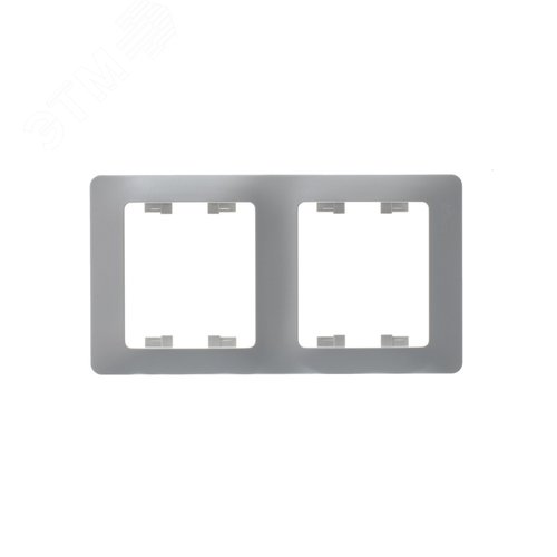 GLOSSA Рамка 2 поста вертикальная перламутр - фото 7