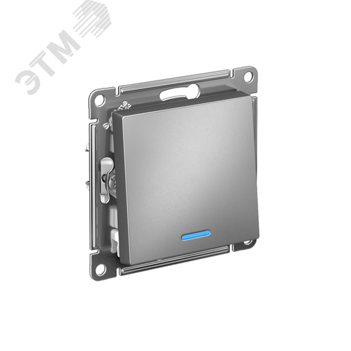 Изображение товара ATLASDESIGN 1-клавишный ВЫКЛЮЧАТЕЛЬ с подсветкой ,сх.1а, 10АХ, быстрозажимные клеммы,сТАЛЬ (шт)