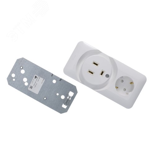 Розетка BLANCA наружная комбинированная белая для плиты и силовая - фото 10