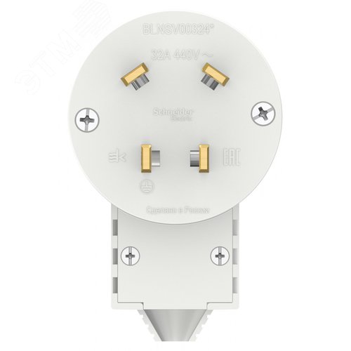 BLANCA скрытой установки вилка силовая 3р+n 32а, 400в, белый - фото 3