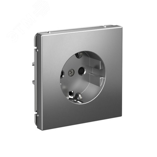 ARTGALLERY РОЗЕТКА с заземлением со шторками, 16А, механизм, быстрозажимные клеммы, сталь - фото 2