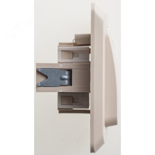 ЭТЮД Переключатель одноклавишный скрытый с индикацией бежевый - фото 6