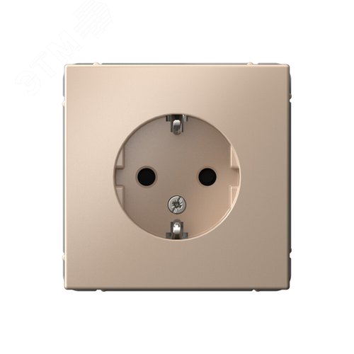 ARTGALLERY розетка с заземлением со шторками, 16А, механизм, песочный - фото 1