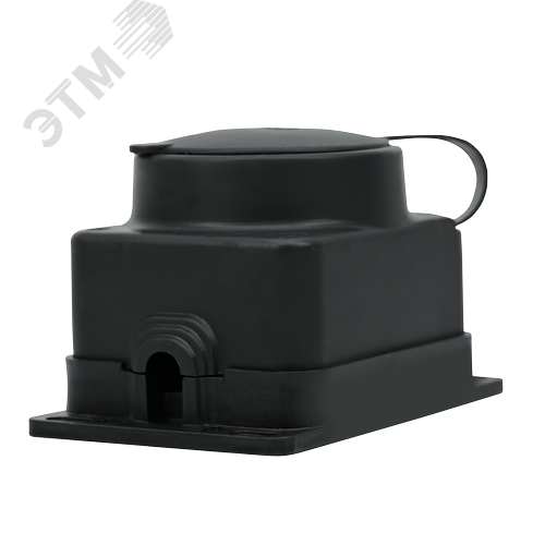 Розетка 2К+З открытой установки каучуковая 16А/250В IP44 Чёрная MultiSet - фото 3