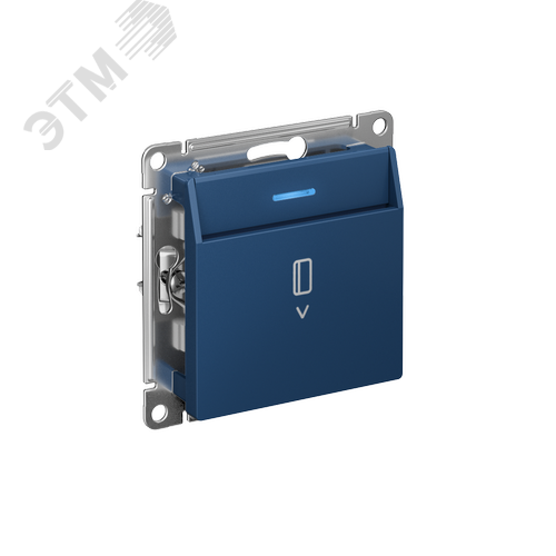 ATLASDESIGN ВЫКЛЮЧАТЕЛЬ карточный с подсветкой, 10А, без задержки отключения, механизм, АКВАМАРИН - фото 2