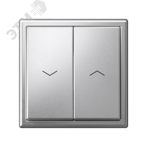 ARTGALLERY 2-клавишный выключатель для жалюзи, 2х сх.4, 10А, механизм, алюминий - фото 6