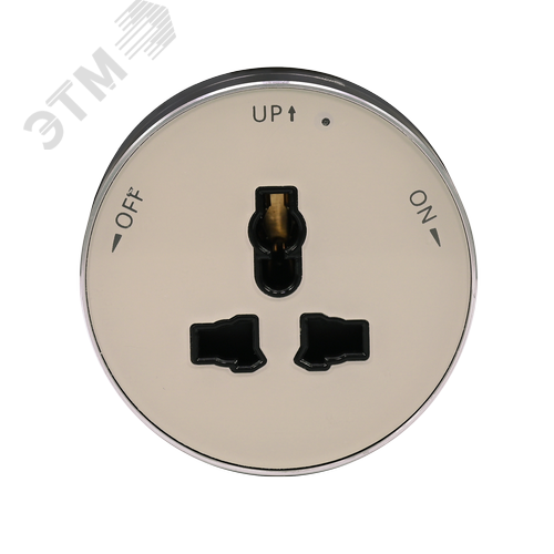 MultiTrack Розетка универс. круглая 13А/250В Песочный - фото 3