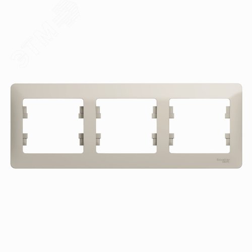 Изображение товара GLOSSA рамка 3-постовая горизонтальная молочный (шт)