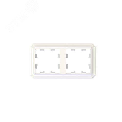 ATLASDESIGN ANTIQUE 2-постовая рамка, универсальная, ЖЕМЧУГ - фото 1