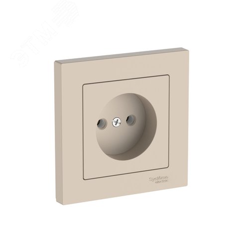 Изображение товара ATLASDESIGN РОЗЕТКА без заземления, 16А, в сборе, быстрозажимные клеммы, ПЕСОЧНЫЙ (шт)